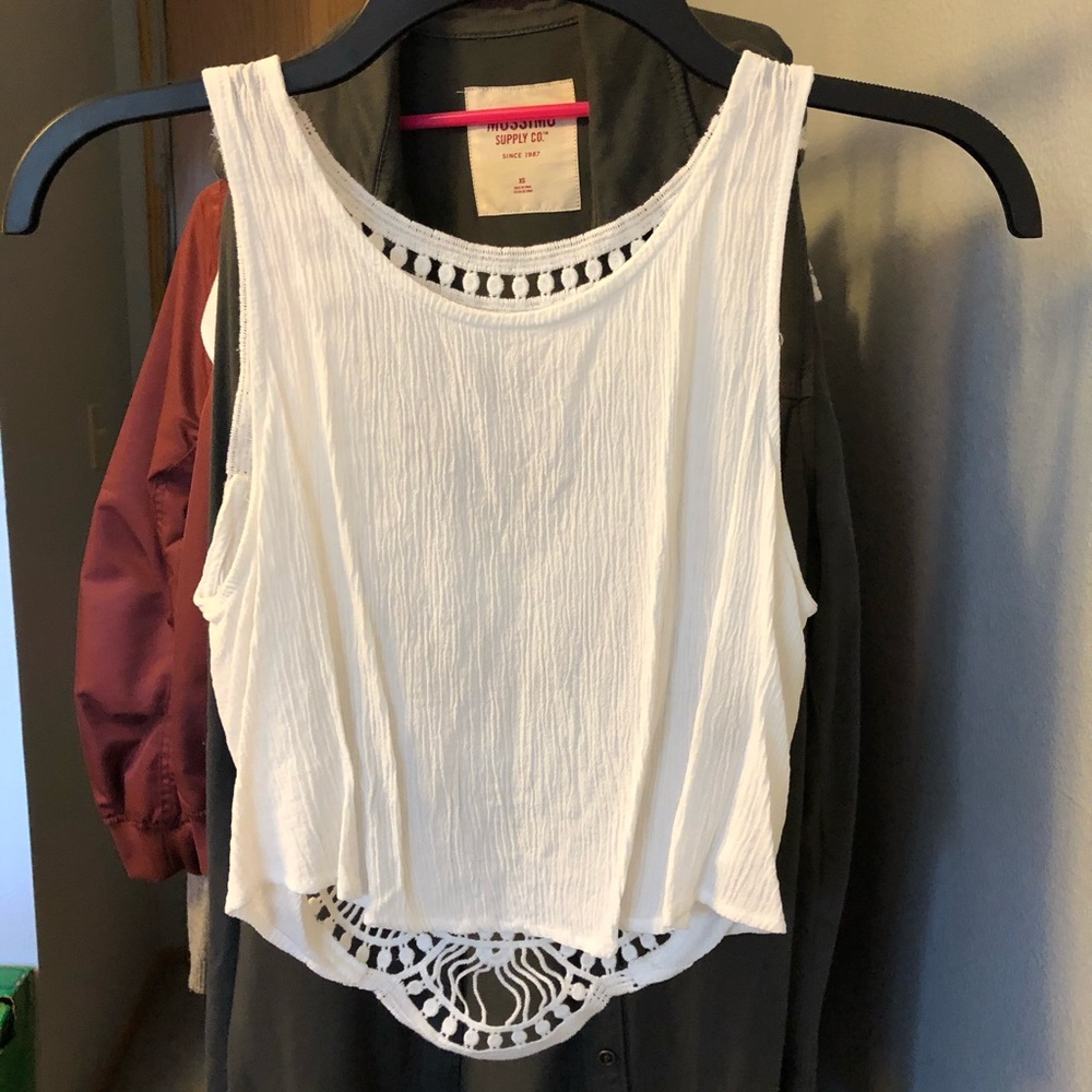 Crochet Crop Top Creme H&M